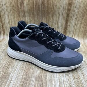 ECCO ST.1 M Sneakers Men's Size‎ 12 Gray Black Suede Leather Shoes Casual